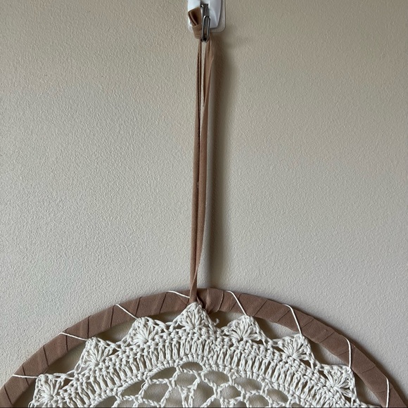 Round Crochet Macramé 12” Bohemian Wall Hanging - Picture 2 of 7